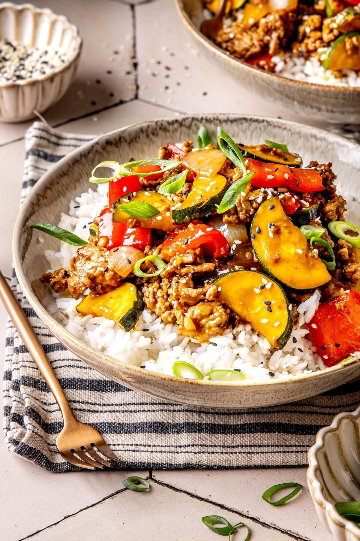 20 Minute Orange Pork Stir Fry - Olivia Adriance