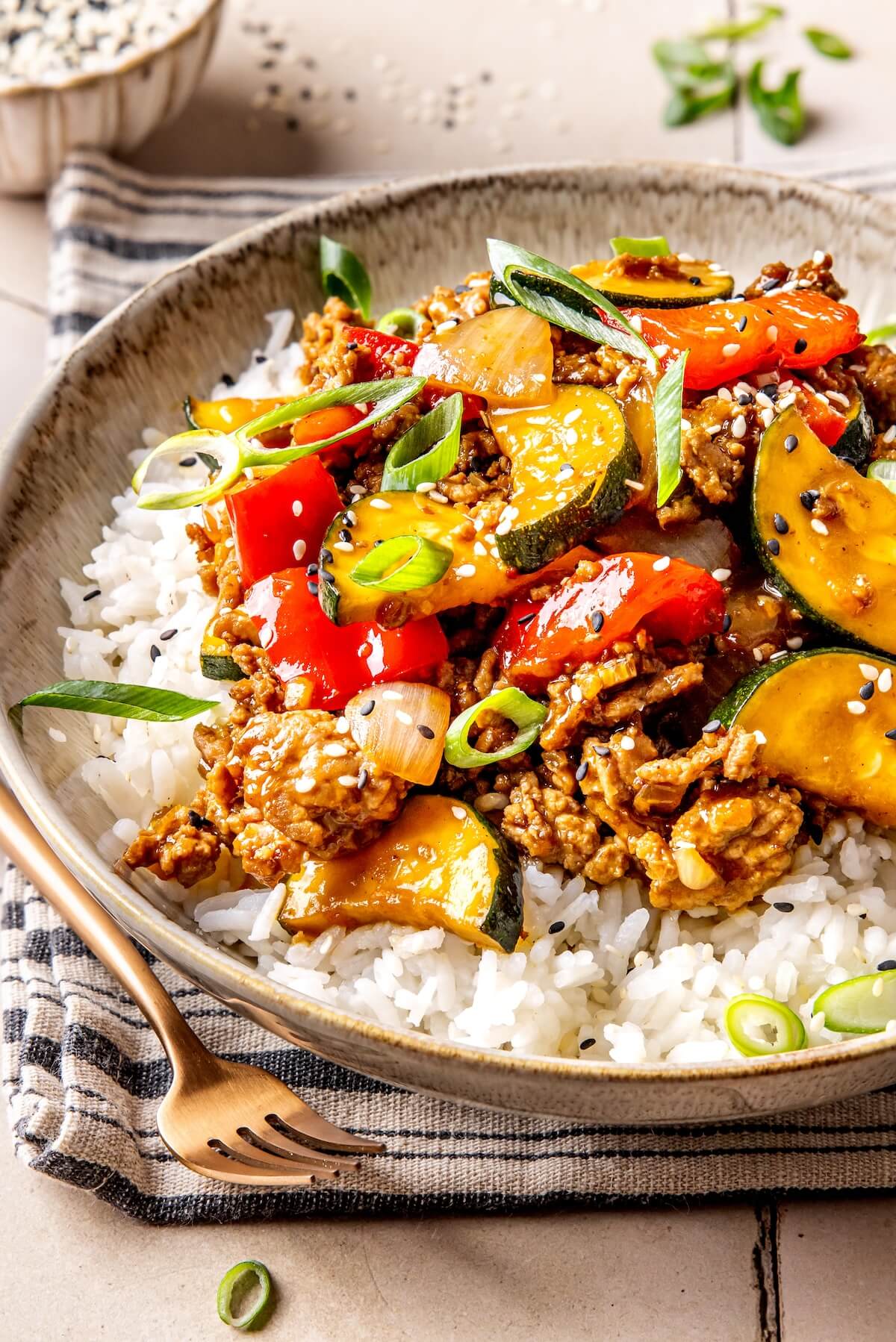 20 Minute Orange Pork Stir Fry - Olivia Adriance