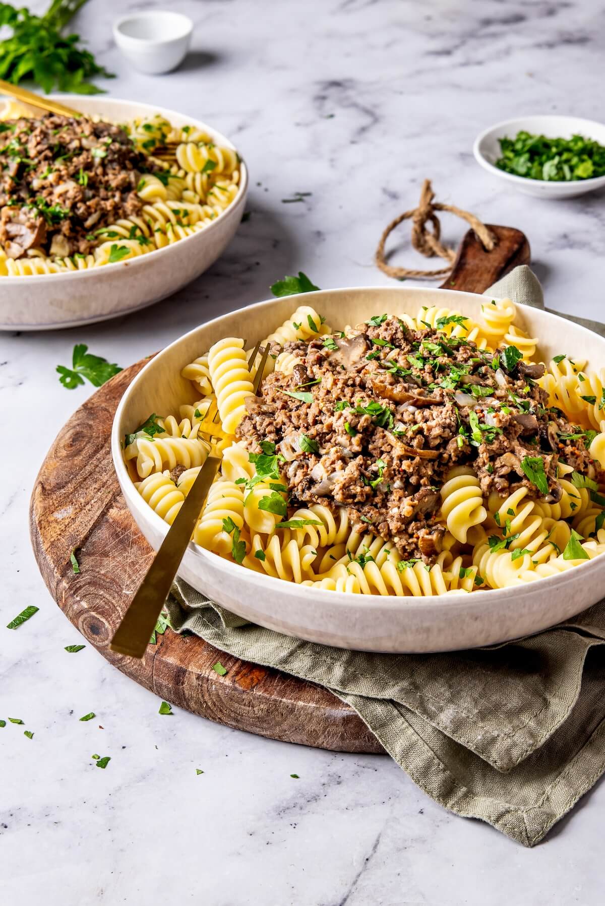 Easy Dairy-Free Ground Beef Stroganoff - Olivia Adriance