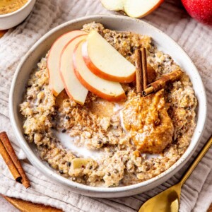 Cinnamon Apple Quinoa Breakfast Porridge - Olivia Adriance