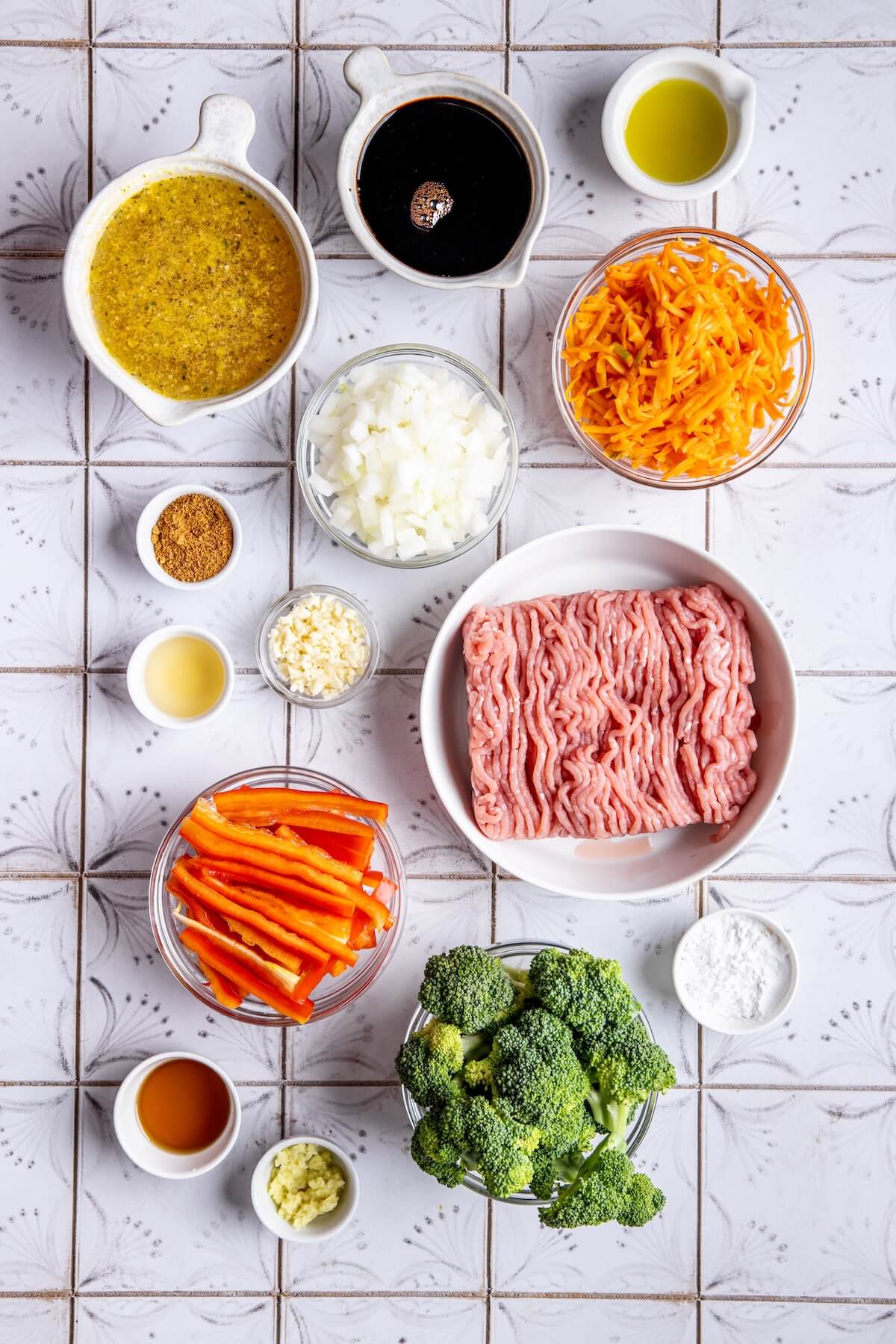 20 Minute Ground Turkey Teriyaki Stir Fry Ingredients - Olivia Adriance