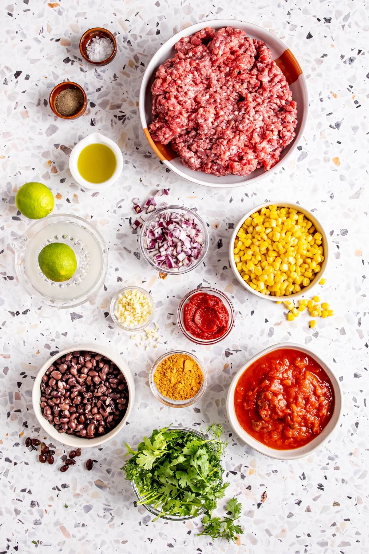 Ground Beef Taco Skillet Ingredients - Olivia Adriance