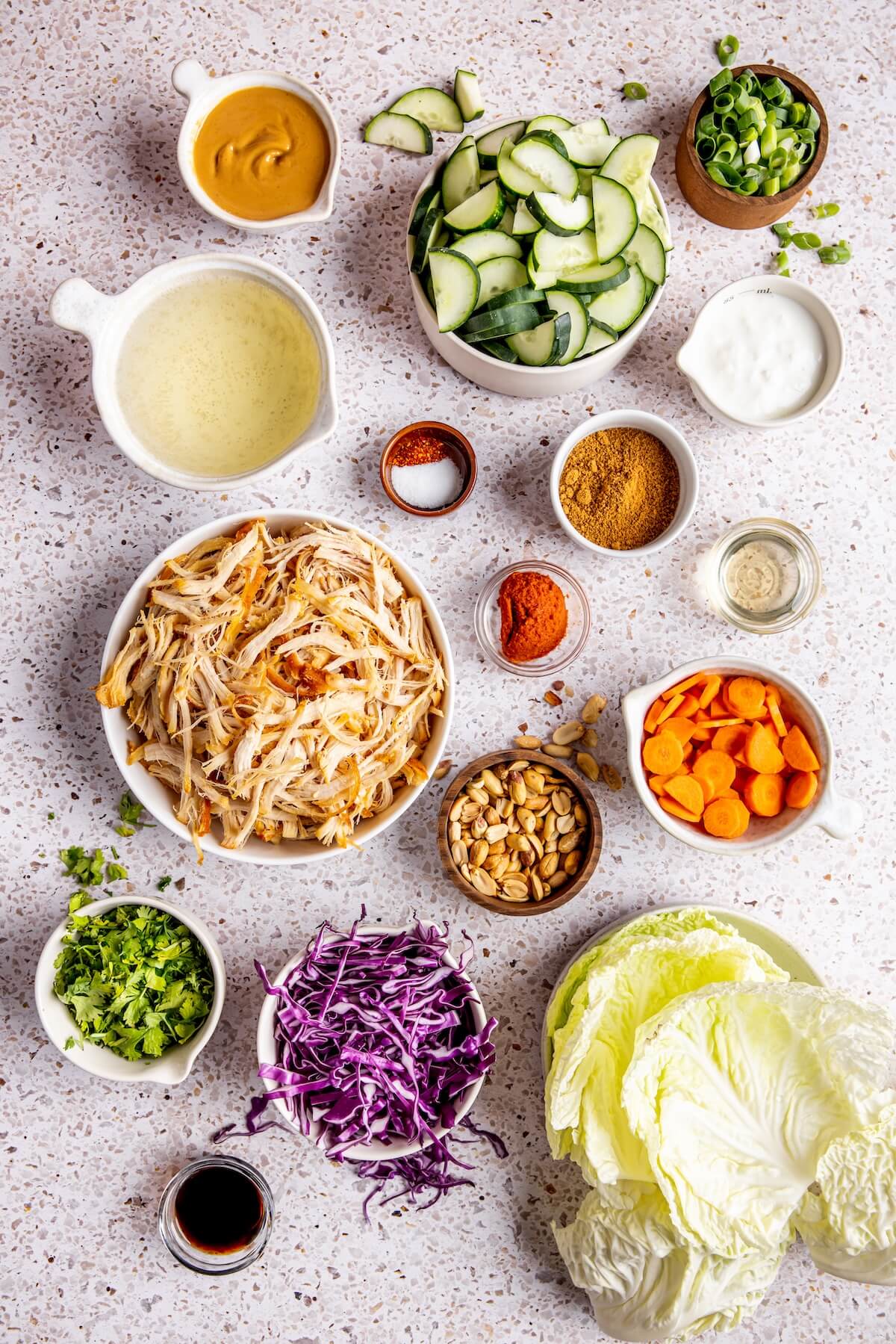 Peanut Satay Lettuce Cups Ingredients - Olivia Adriance