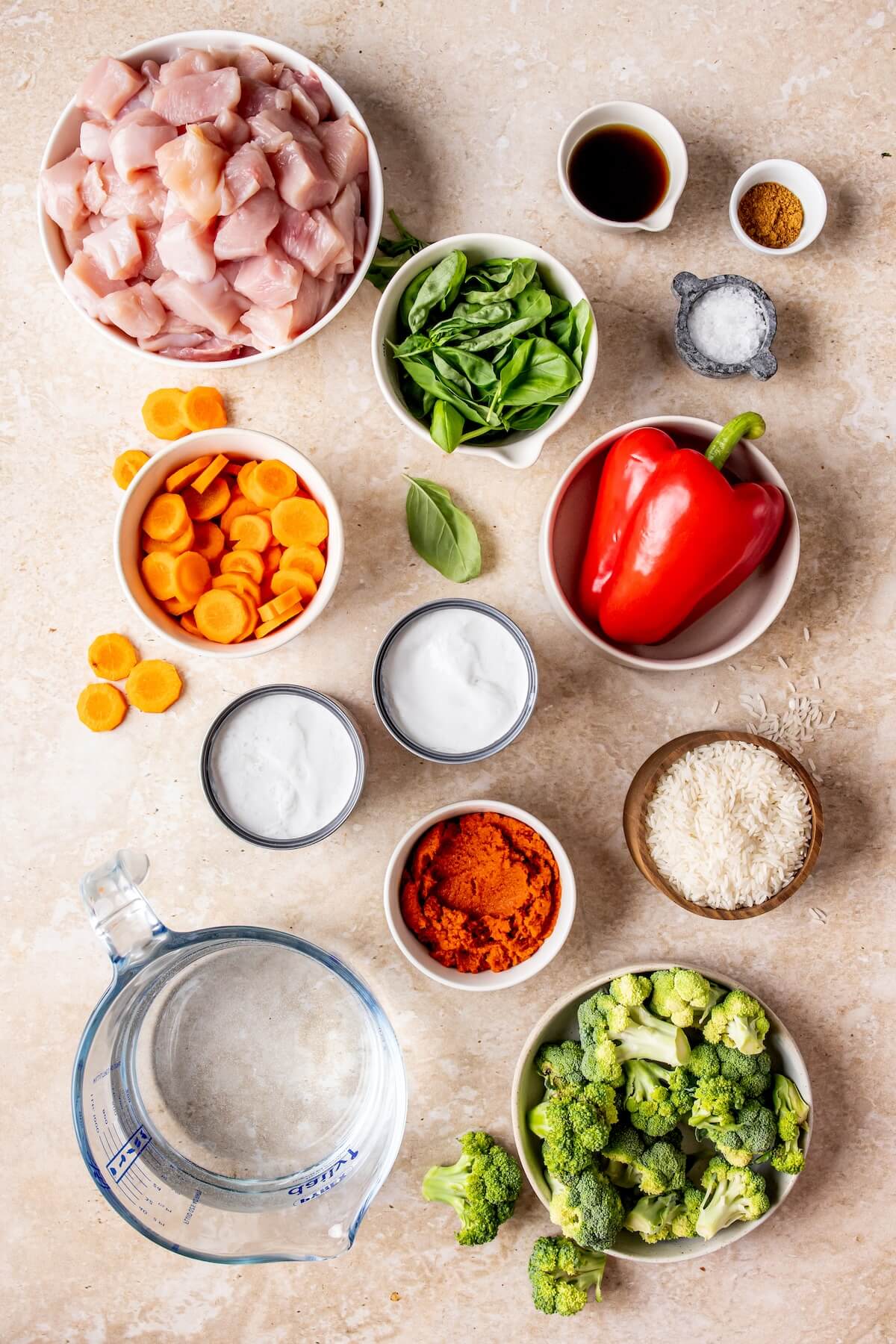 Thai Red Curry with Chicken Ingredients - Olivia Adriance