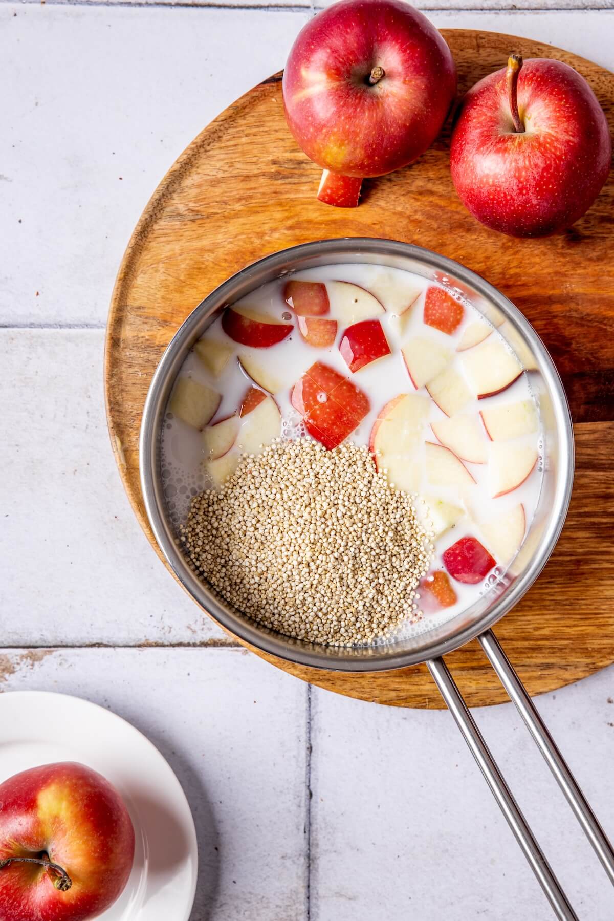 Cinnamon Apple Quinoa Breakfast Porridge Step 1 - Olivia Adriance