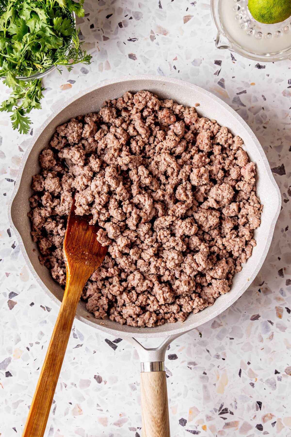 Ground Beef Taco Skillet Step 1 - Olivia Adriance