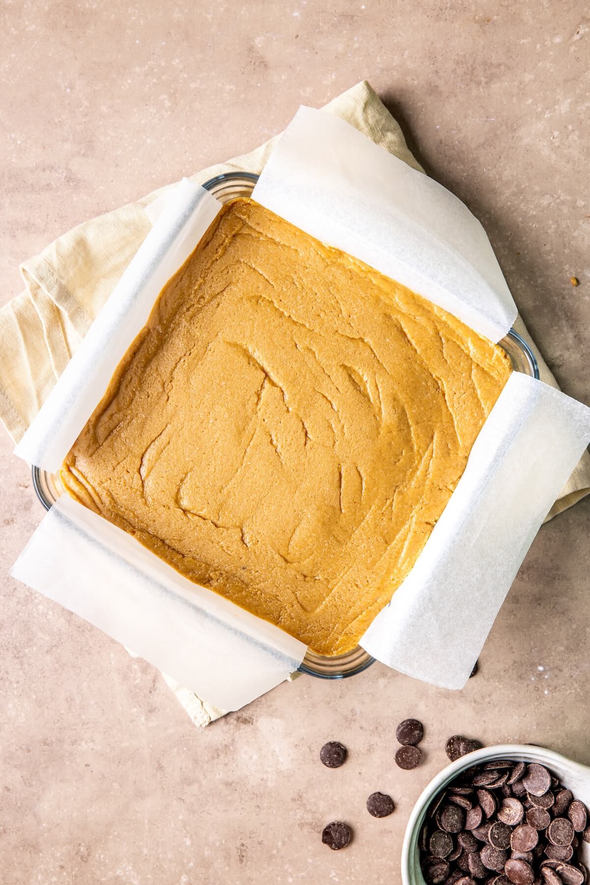 No Bake Peanut Butter Cookie Dough Bars with Chocolate Ganache Step 2 - Olivia Adriance