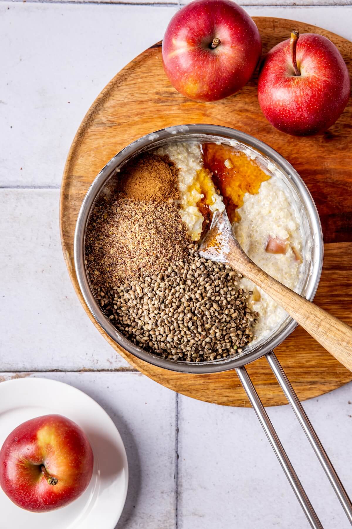 Cinnamon Apple Quinoa Breakfast Porridge Step 3 - Olivia Adriance