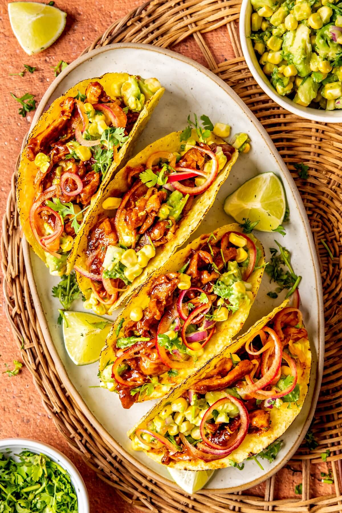 Braised BBQ Chicken Tacos - Olivia Adriance