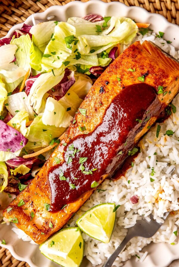 Chili Maple Glazed Salmon - Olivia Adriance