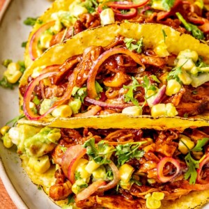 Braised BBQ Chicken Tacos - Olivia Adriance