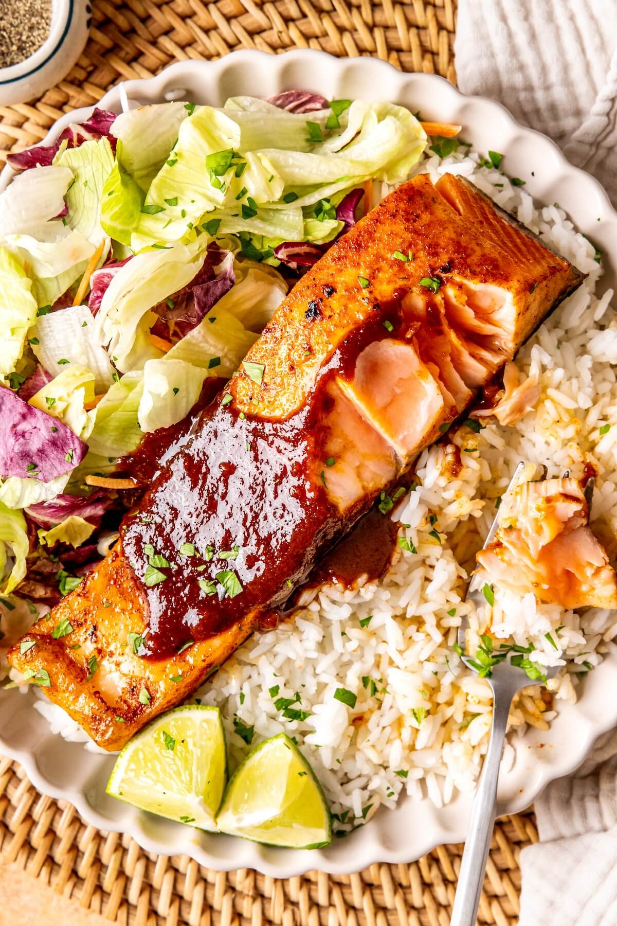 Chili Maple Glazed Salmon - Olivia Adriance