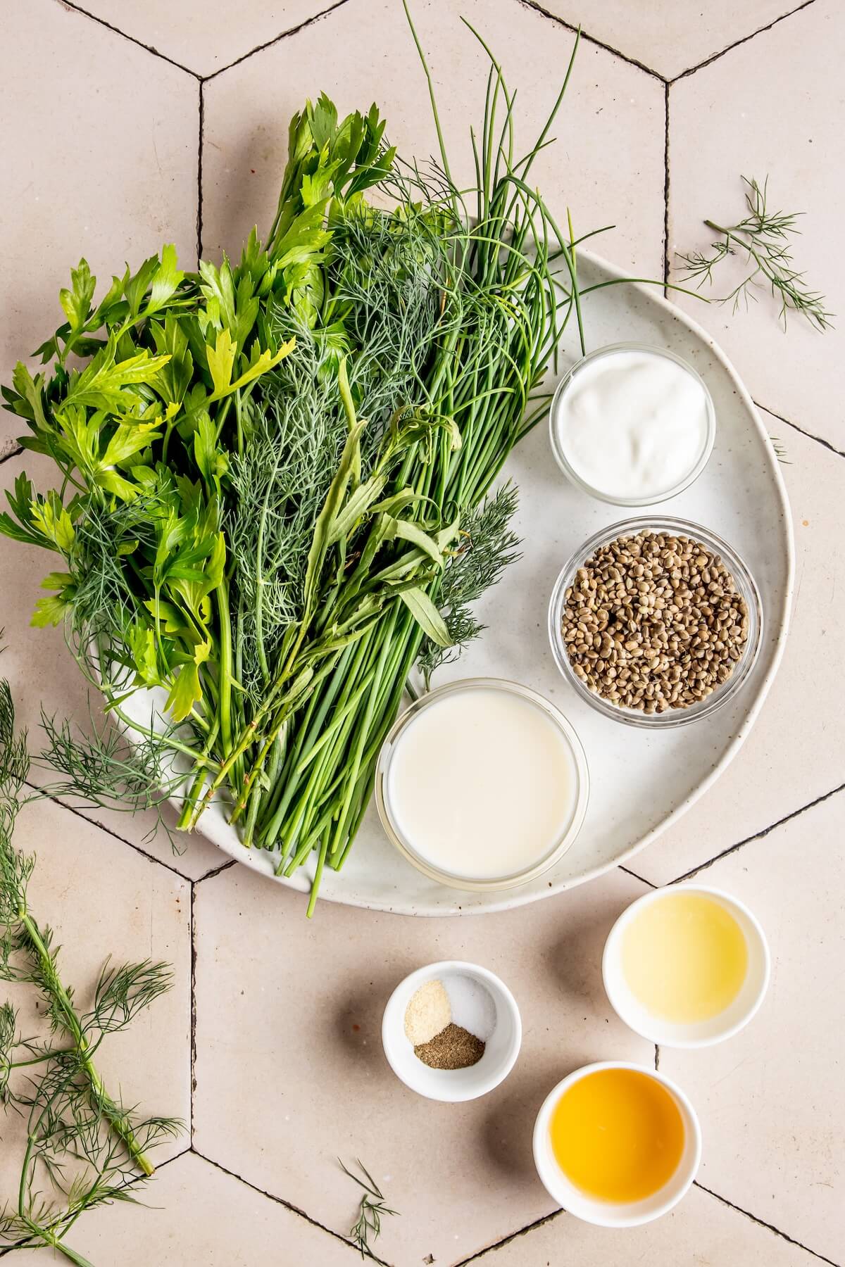 Green Goddess Ranch Dressing Ingredients - Olivia Adriance