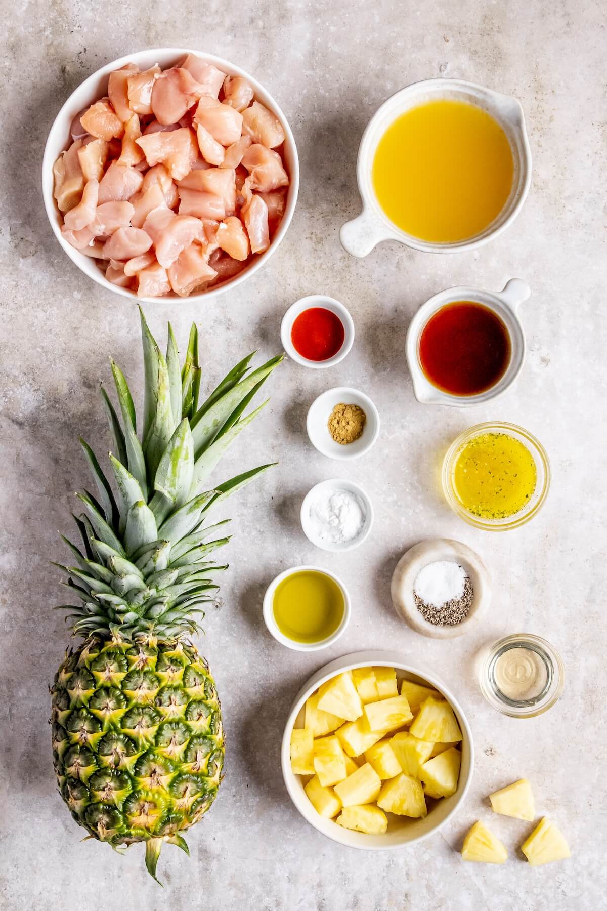 Saucy Pineapple Chicken Ingredients - Olivia Adriance