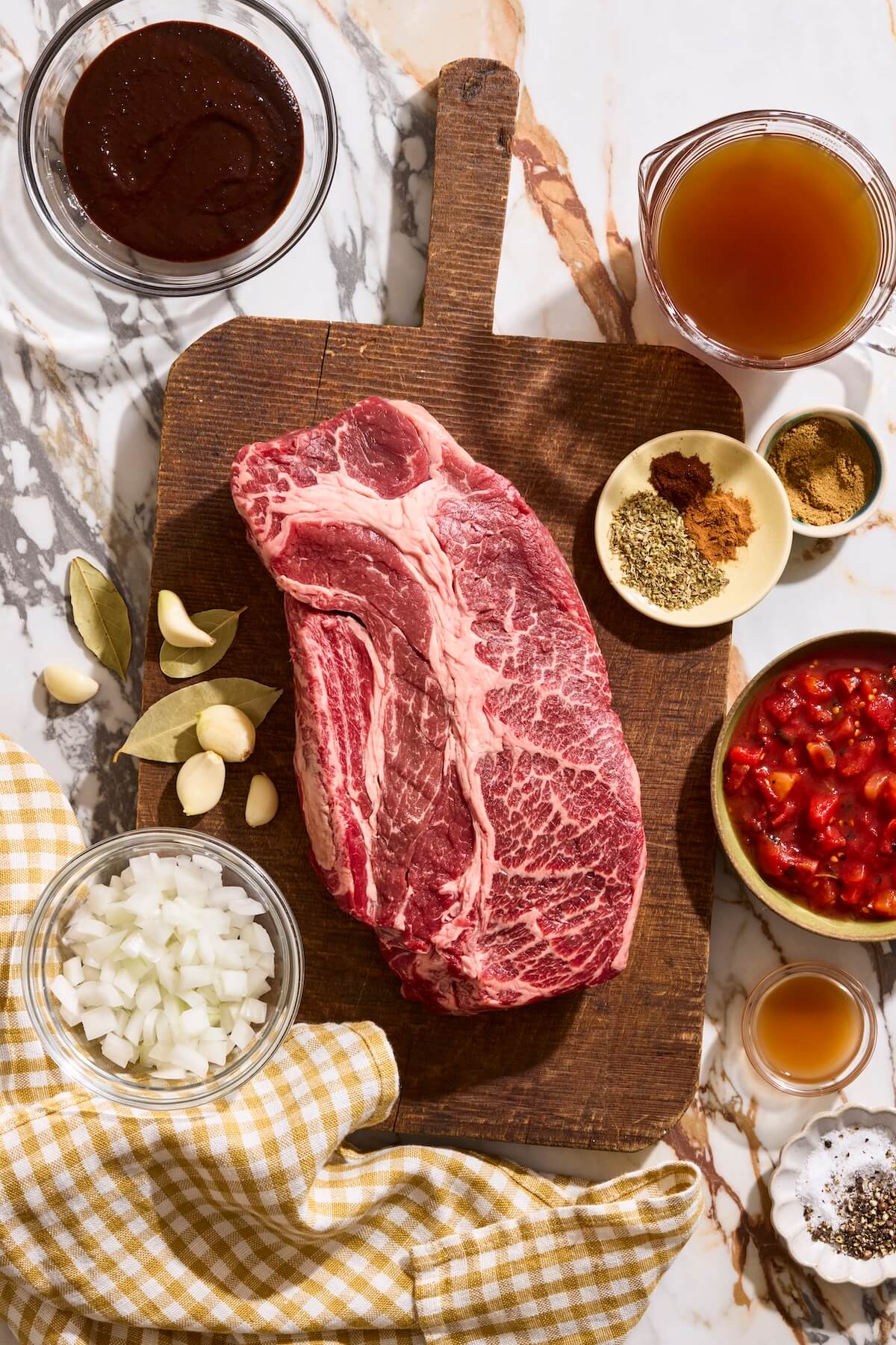 Ingredients for Shortcut Beef Birria Tacos - Olivia Adriance
