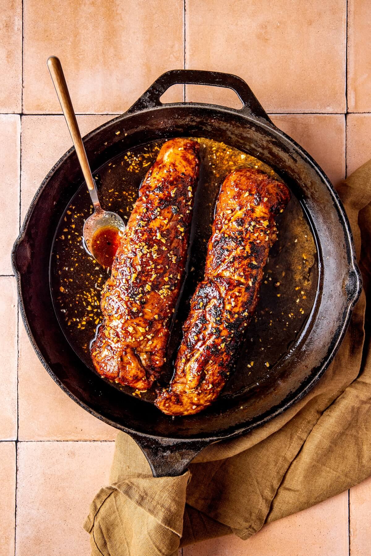 COFFEE CRUSTED PORK TENDERLOIN WITH HONEY GLAZE