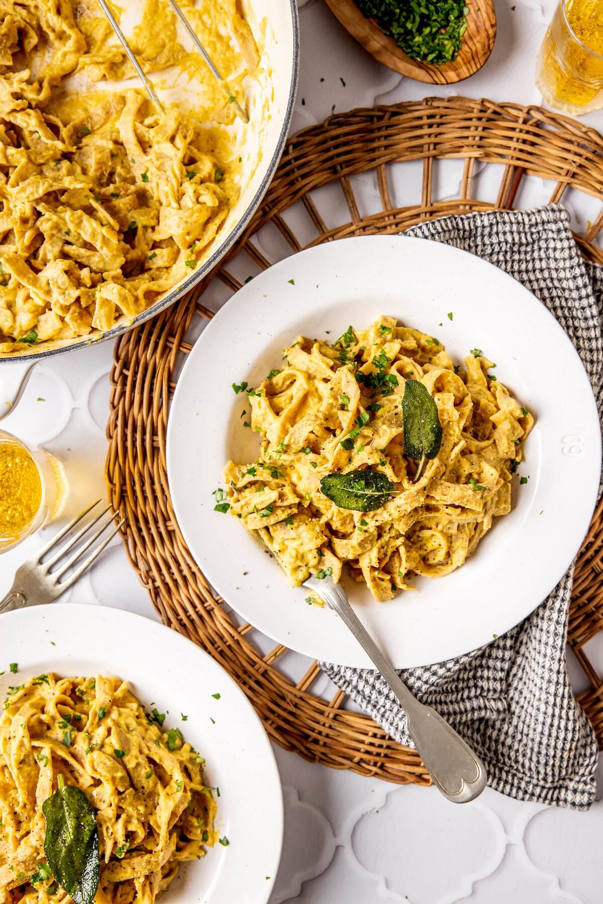 Vegan Dairy-Free Pumpkin Alfredo - Olivia Adriance