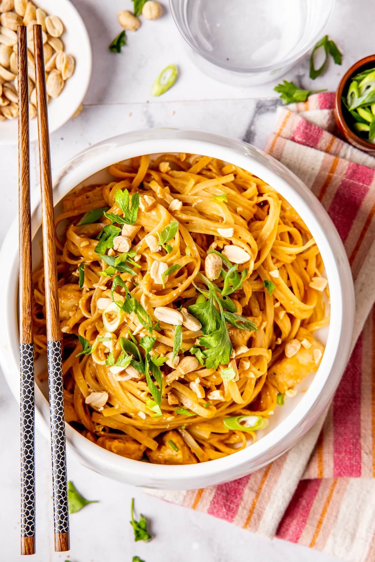 Easy Saucy Peanut Noodles - Olivia Adriance