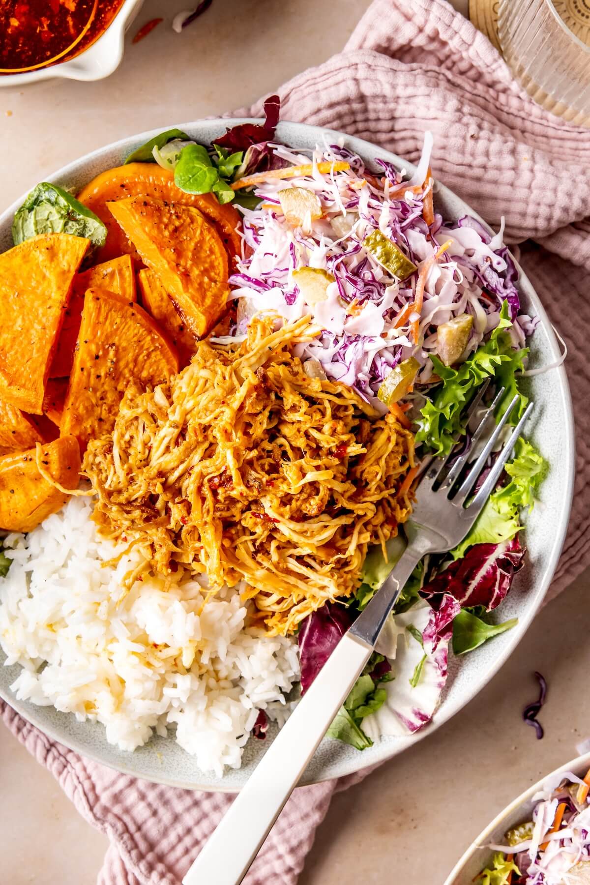 Crockpot Hot Honey Chicken Bowls - Olivia Adriance