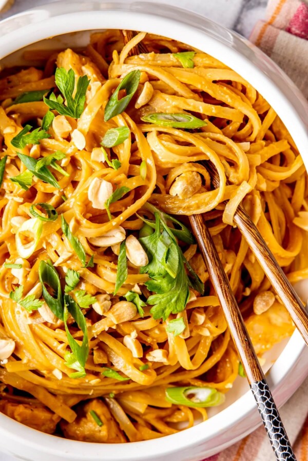 Easy Saucy Peanut Noodles - Olivia Adriance