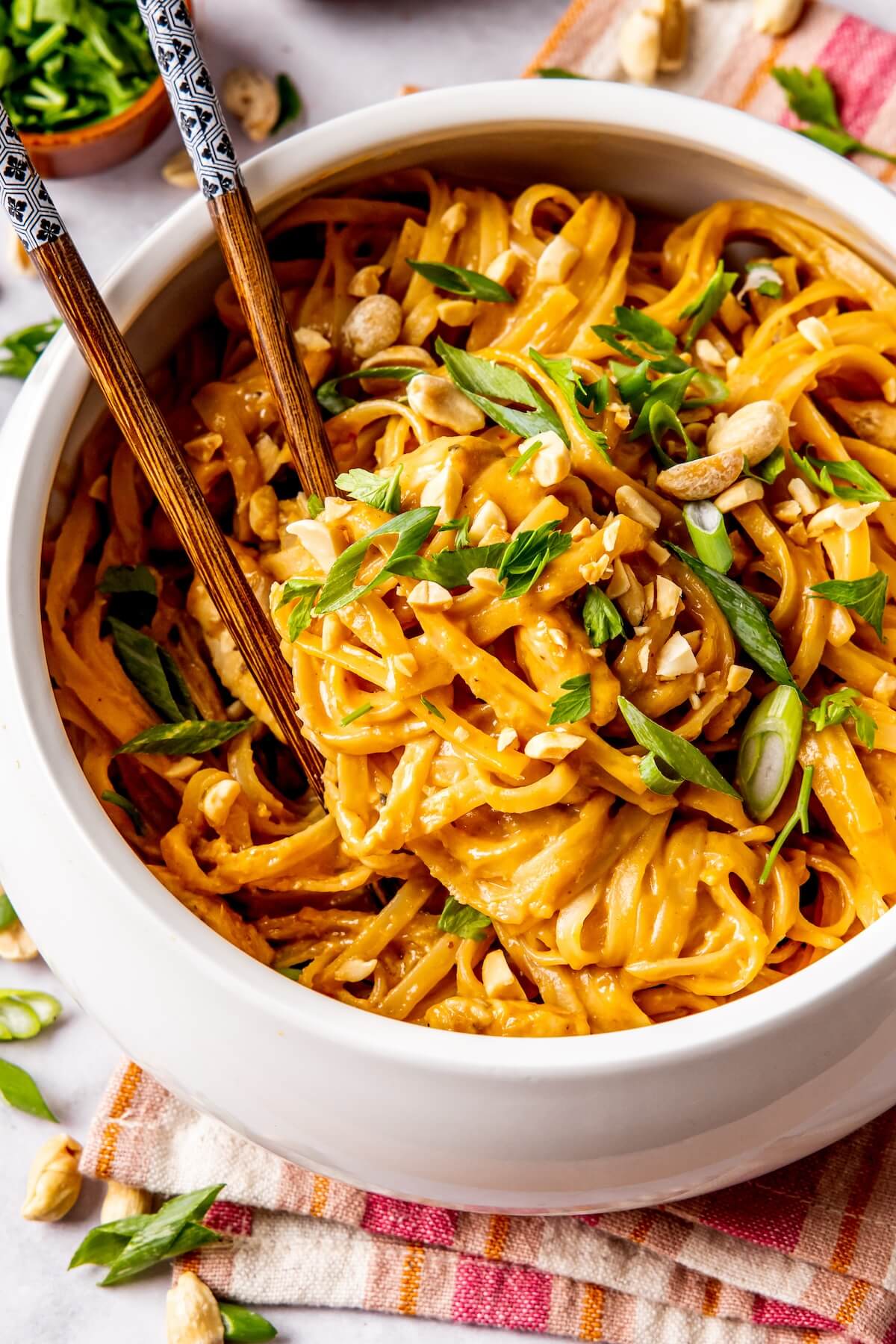 Easy Saucy Peanut Noodles - Olivia Adriance