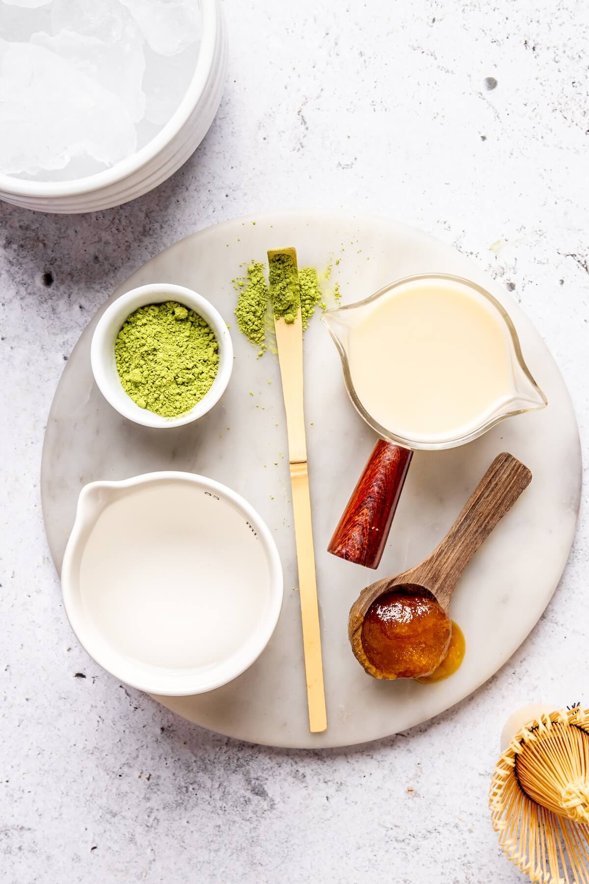 Honey Matcha Latte Ingredients - Olivia Adriance