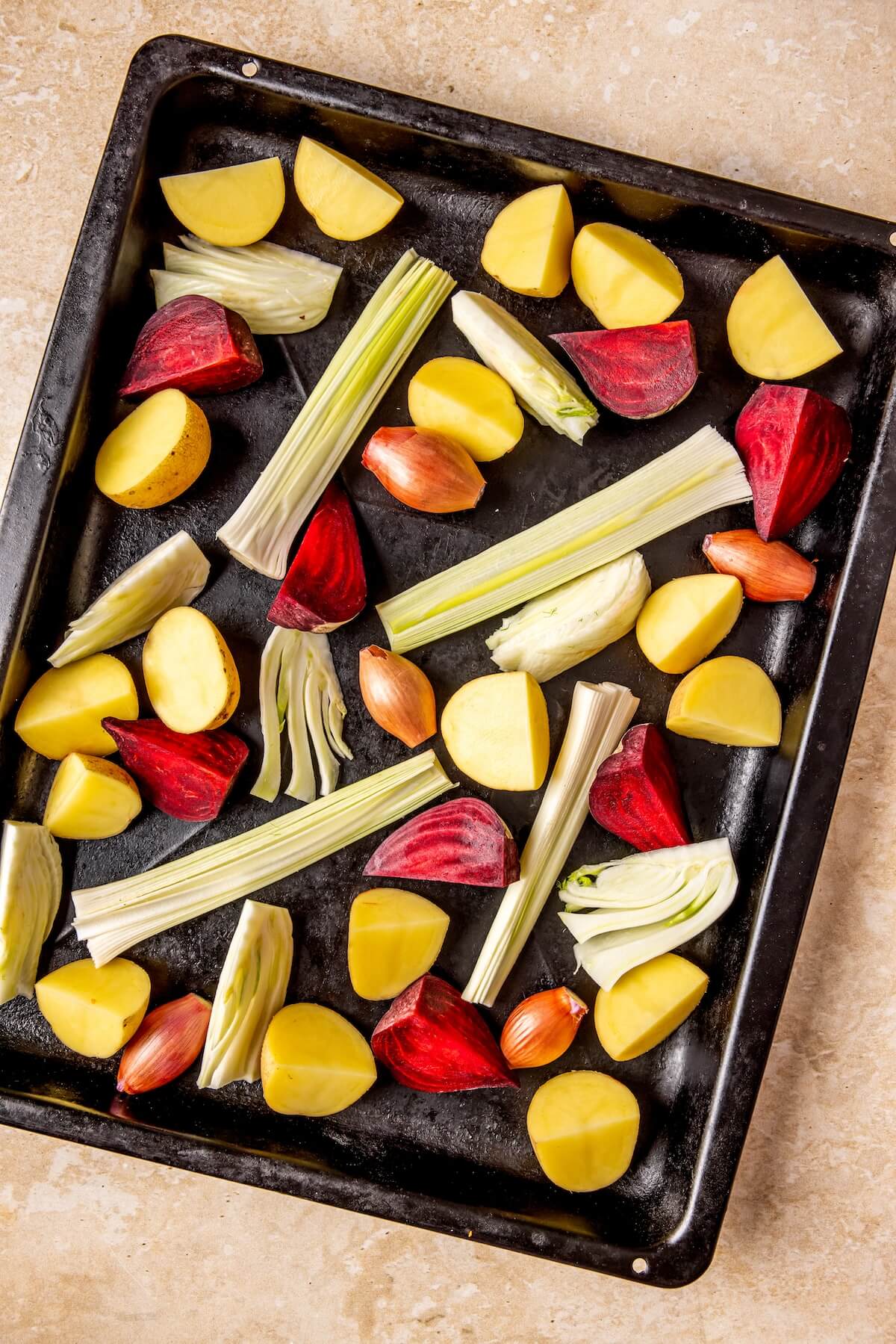 How to Make Sheet Pan Balsamic Chicken and Root Vegetables Step 1 - Olivia Adriance