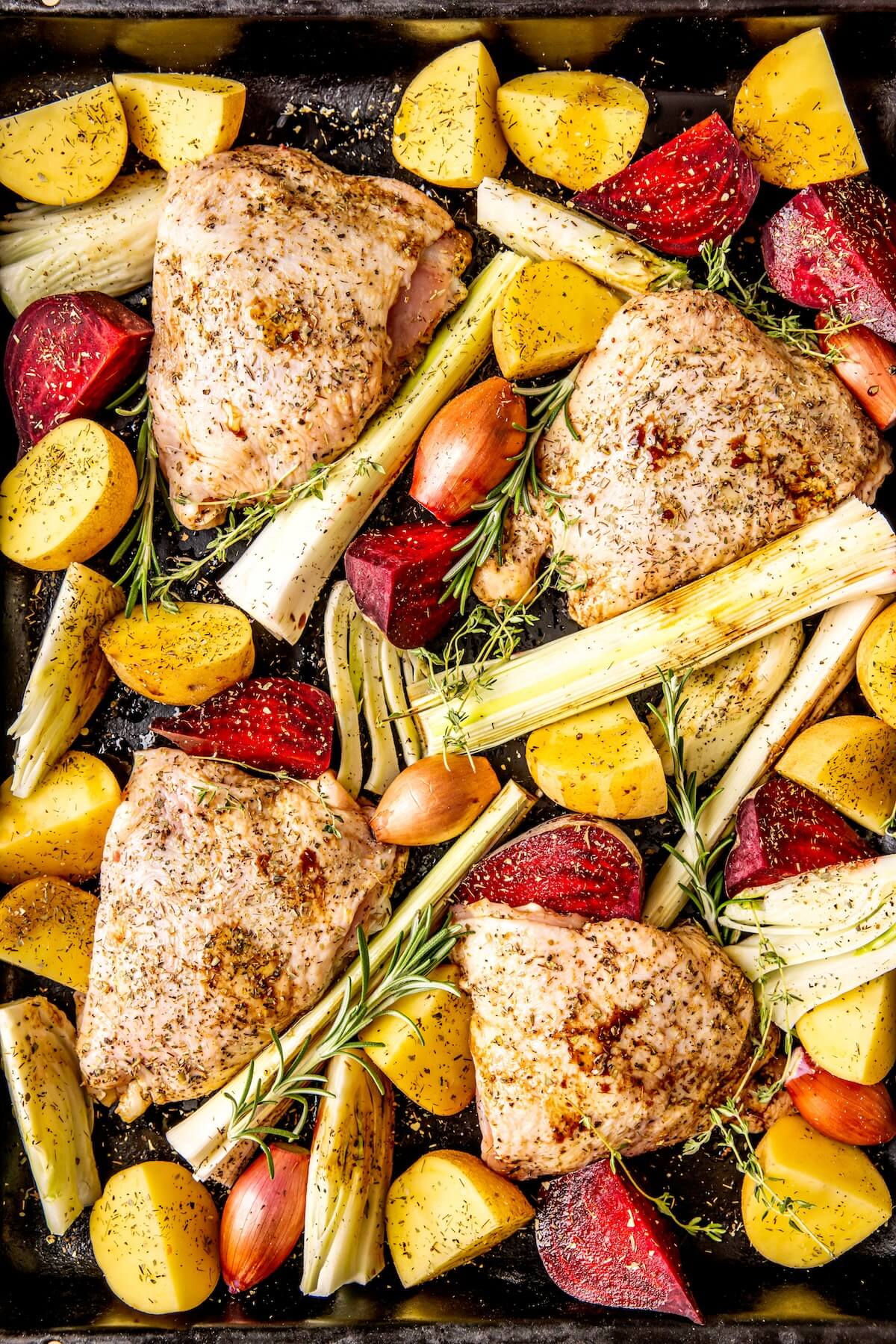 How to Make Sheet Pan Balsamic Chicken and Root Vegetables Step 6 - Olivia Adriance