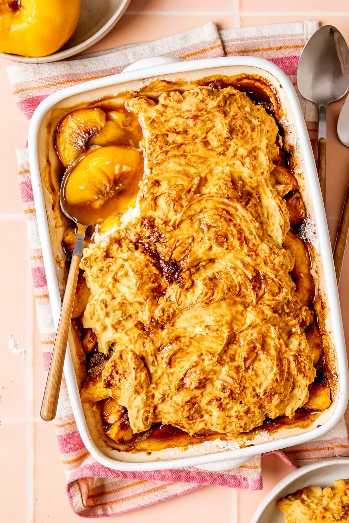 Gluten-Free Dairy-Free Peach Cobbler - Olivia Adriance