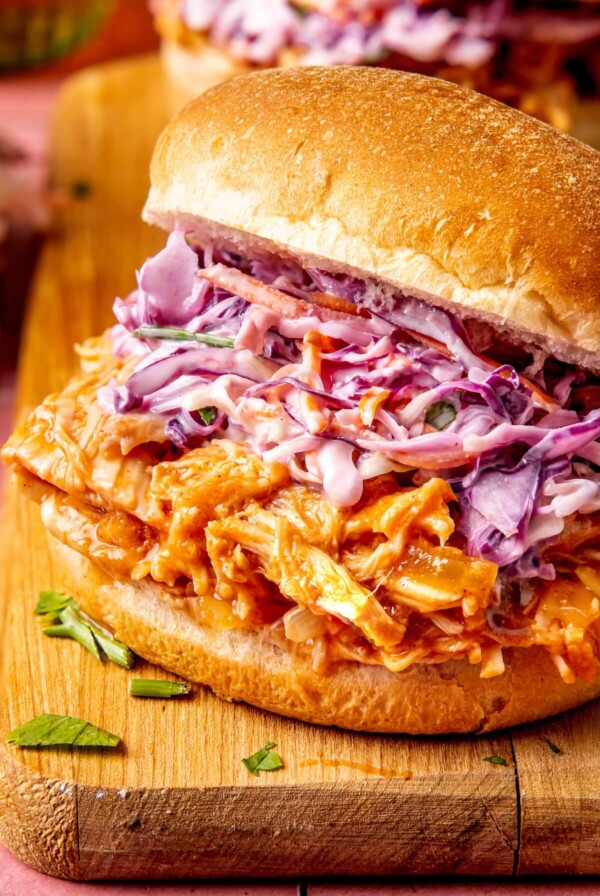 Slow Cooker BBQ Chicken Sandwiches - Olivia Adriance