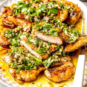Chimichurri Chicken Thighs - Olivia Adriance
