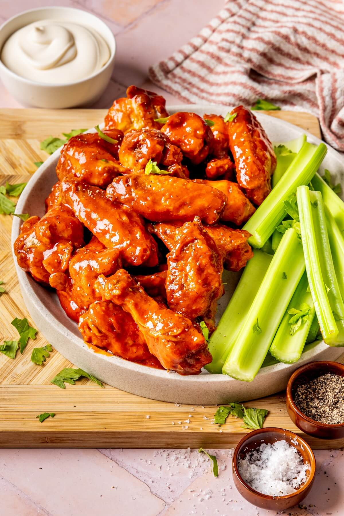 Crispy Baked Buffalo Wings - Olivia Adriance