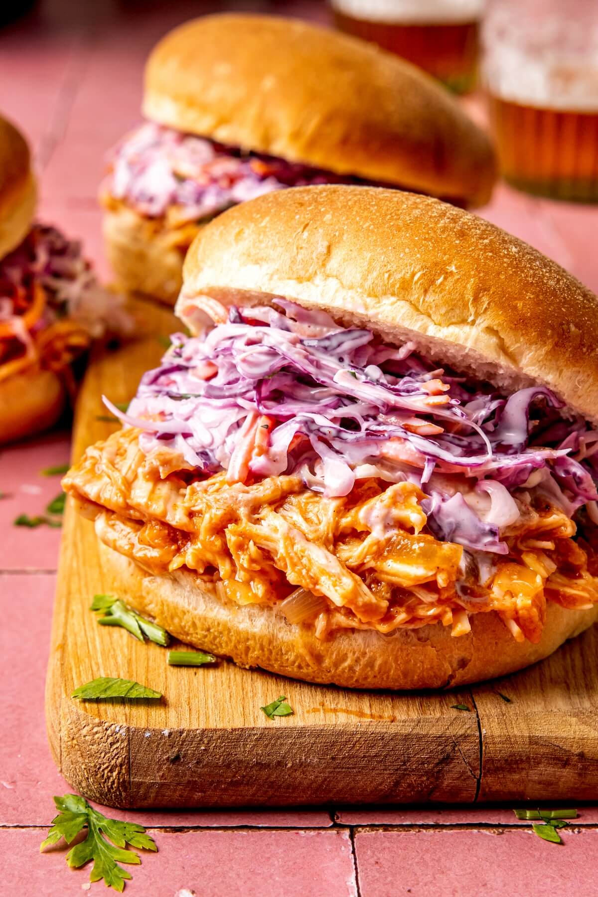 Slow Cooker BBQ Chicken Sandwiches - Olivia Adriance