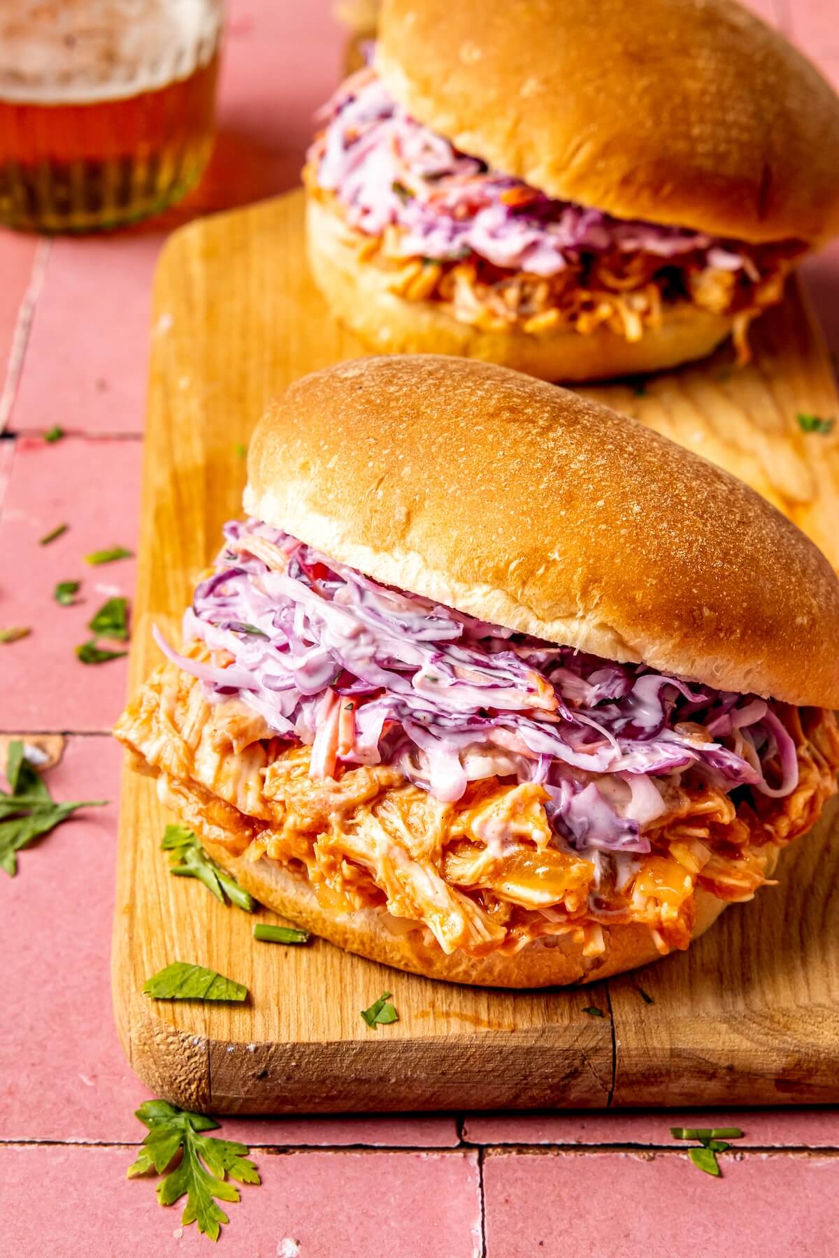 Slow Cooker BBQ Chicken Sandwiches - Olivia Adriance