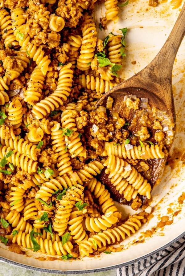 Sausage Sage Pumpkin Pasta - Olivia Adriance