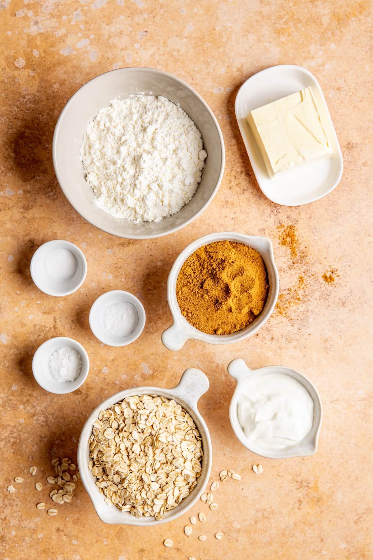 Ingredients for Homemade Oatmeal Scones - Olivia Adriance