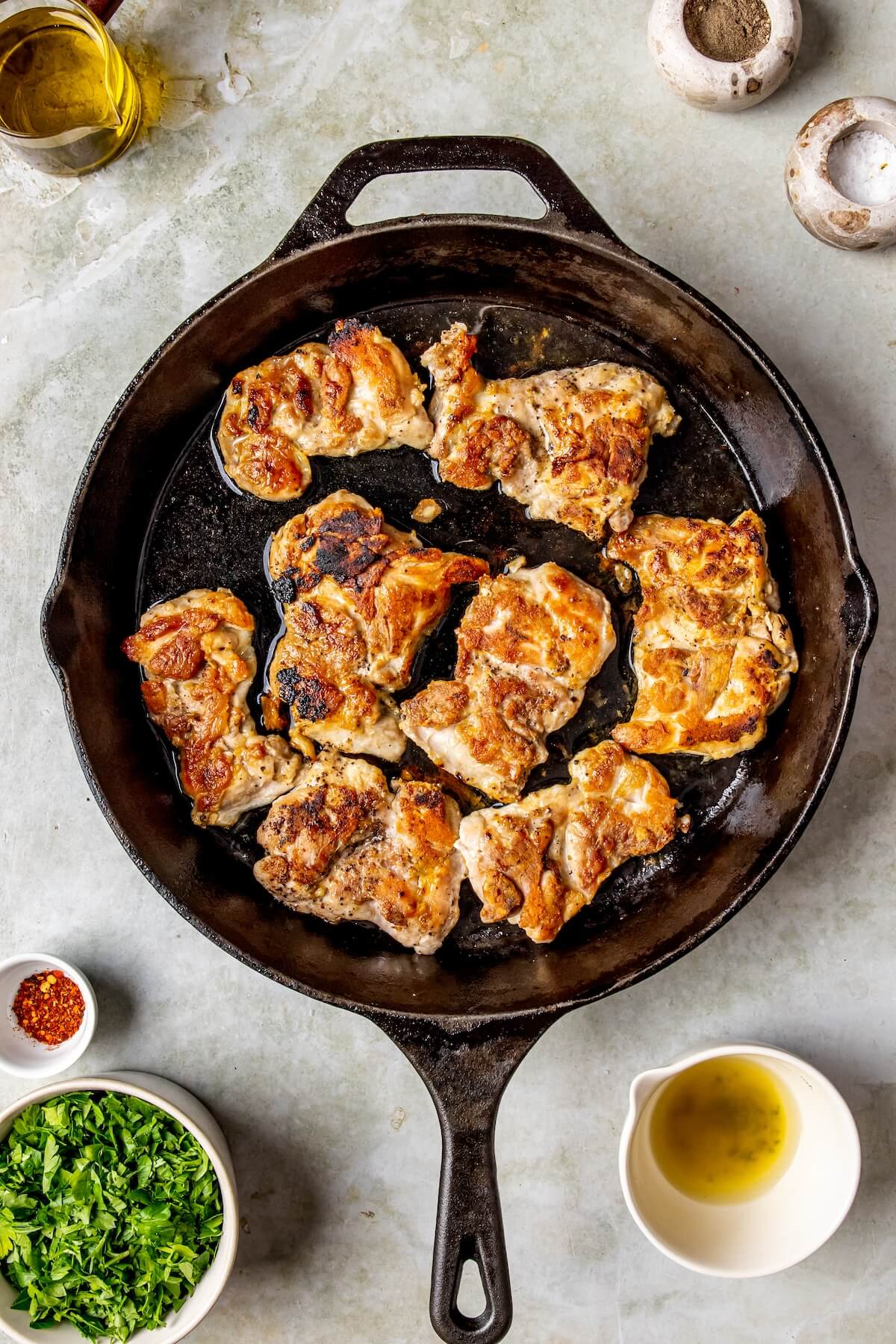 How to Make Chimichurri Chicken Thighs Step 4 - Olivia Adriance