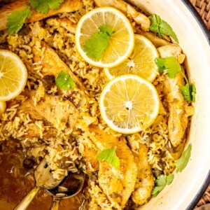 One Pot Chicken Piccata and Rice - Olivia Adriance