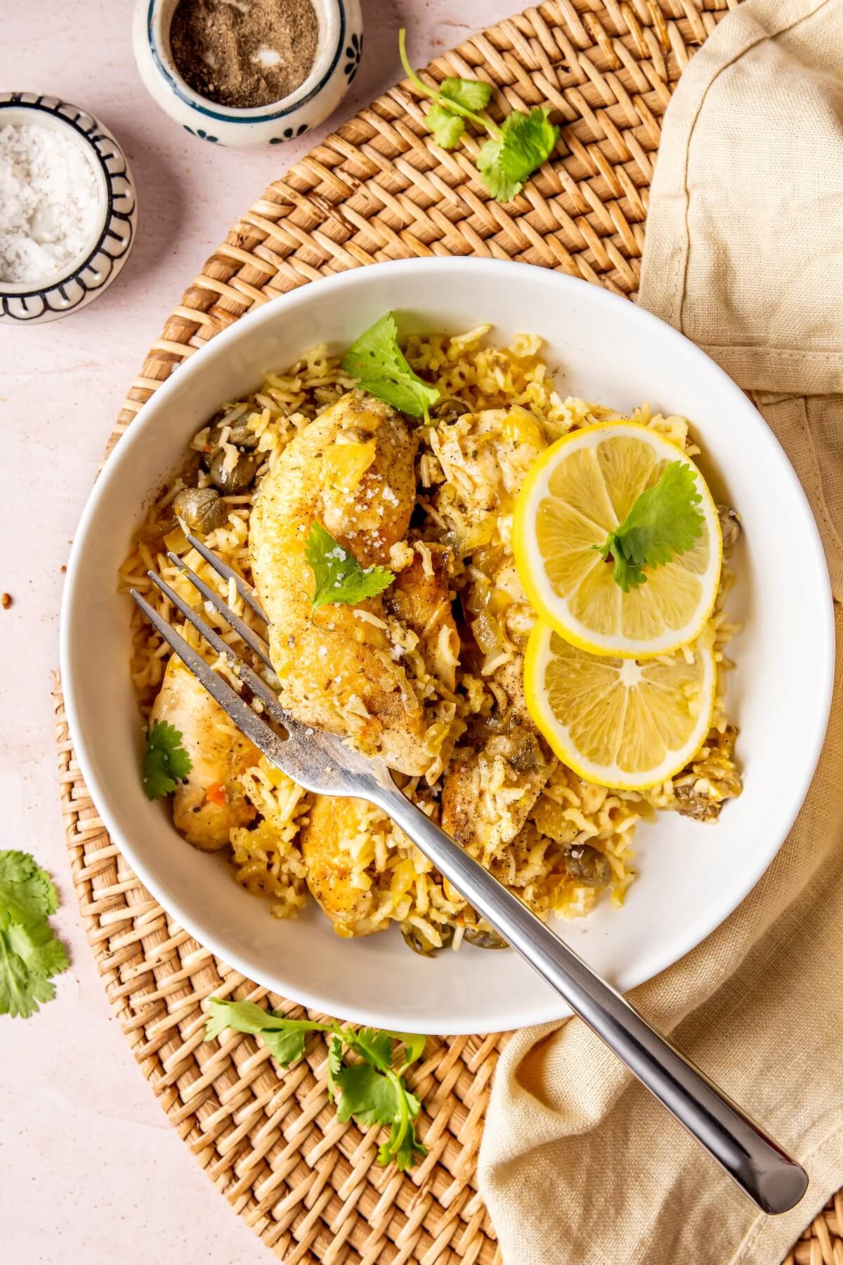 One Pot Chicken Piccata and Rice - Olivia Adriance