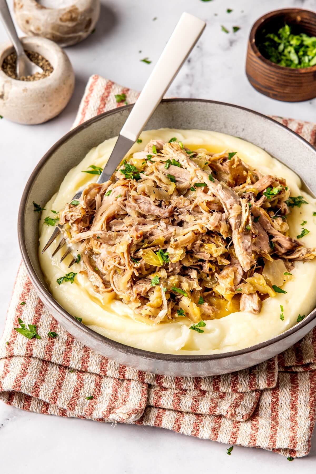 Braised Pork with Sauerkraut and Apples - Olivia Adriance