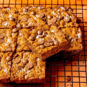 Chocolate Peanut Butter Blondies - Olivia Adriance