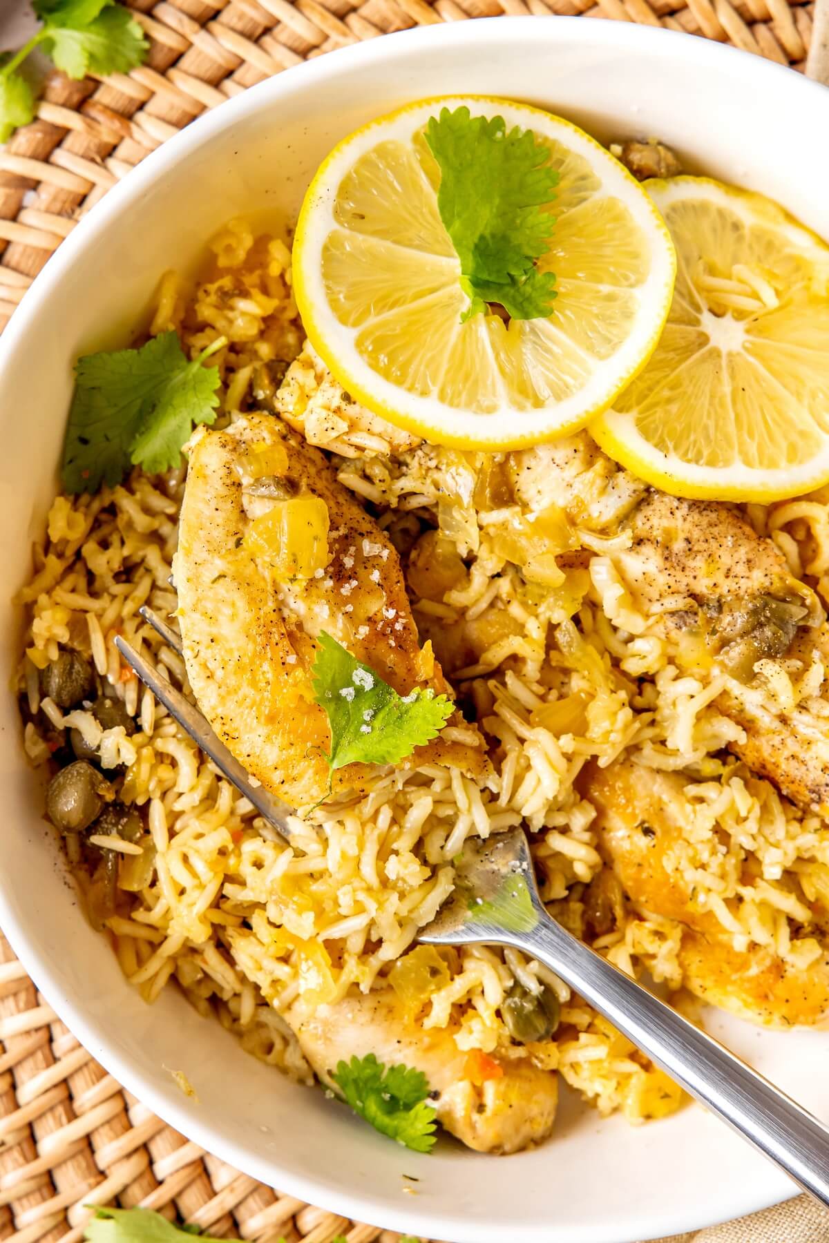 One Pot Chicken Piccata and Rice - Olivia Adriance
