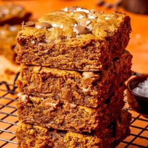 Chocolate Peanut Butter Blondies - Olivia Adriance