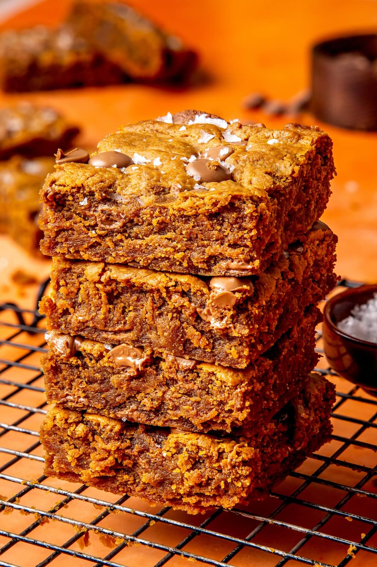 Chocolate Peanut Butter Blondies - Olivia Adriance