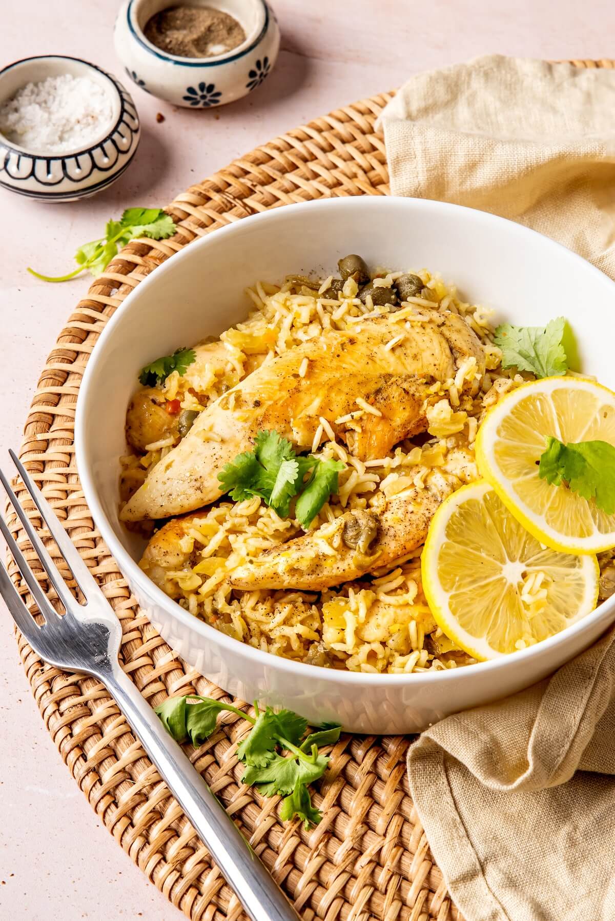 One Pot Chicken Piccata and Rice - Olivia Adriance