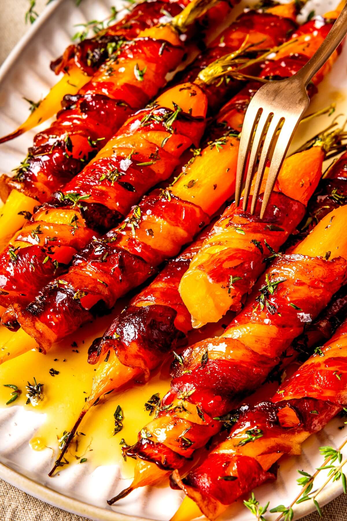 Bacon Wrapped Carrots - Olivia Adriance
