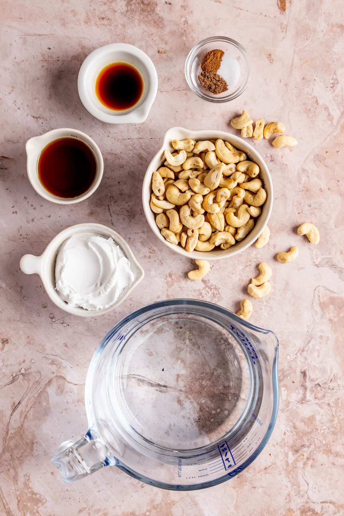 Ingredients for Creamy Dairy Free Holiday Nog - Olivia Adriance