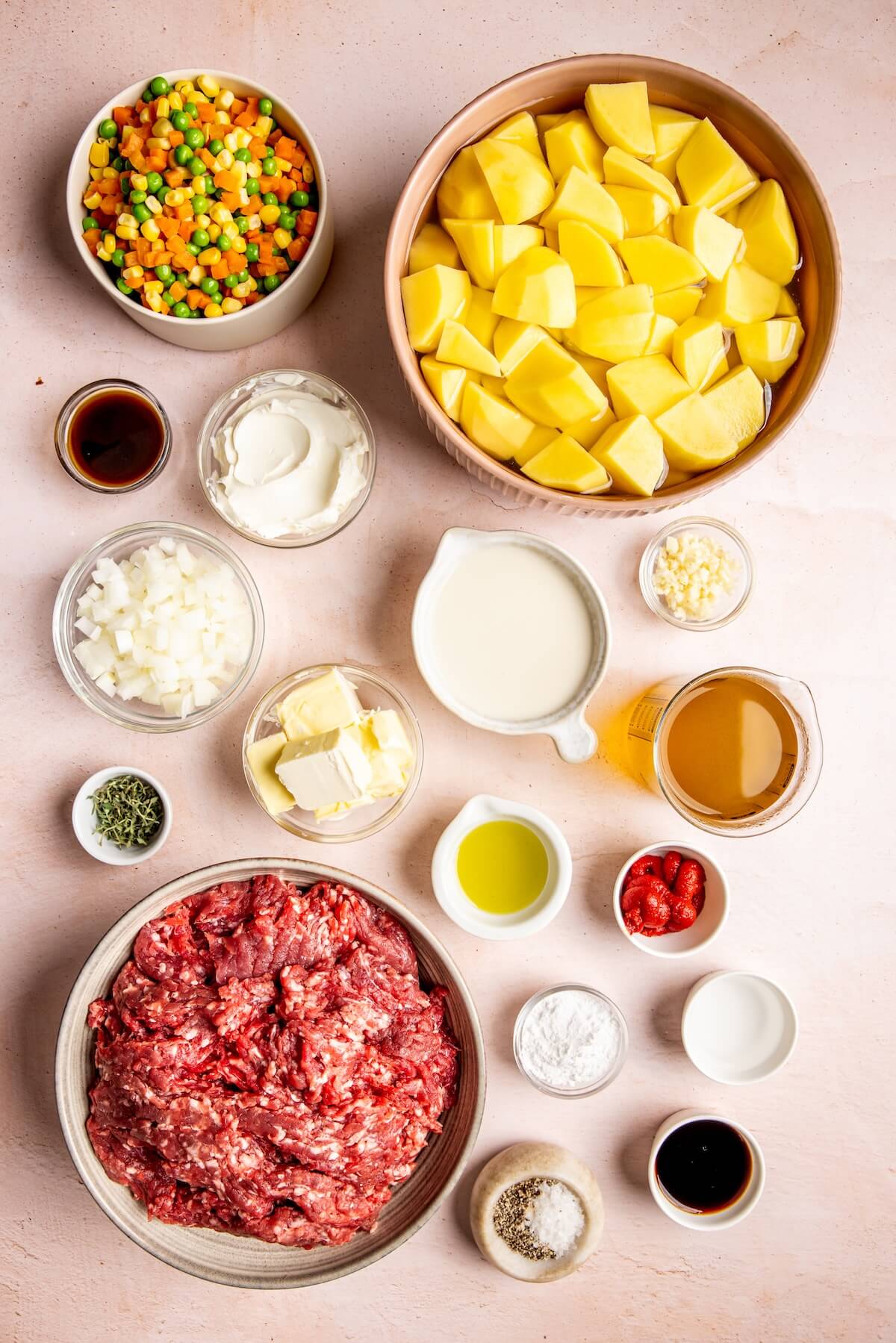 Ingredients for Dairy-Free Shepherd's Pie - Olivia Adriance