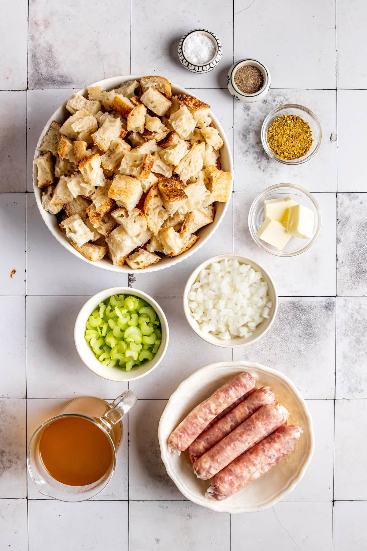Ingredients for Sourdough Stuffing - Olivia Adriance