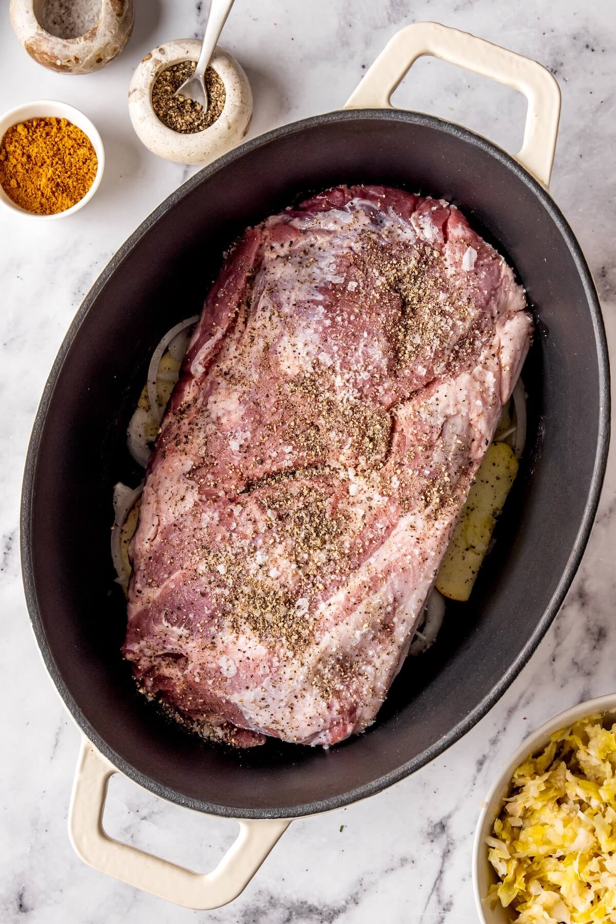 How to Make Braised Pork with Sauerkraut and Apples Step 2 - Olivia Adriance